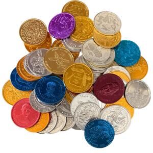 Lot of 60 Vintage Mardi Gras Doubloons 1960s 1970s New Orleans Carnival Rare